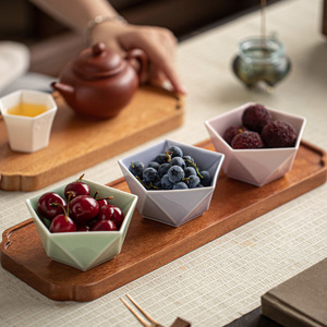 Juego de tazones pequeños de porcelana para fruta, té y aperitivos, estilo fresco y lindo, regalo Budista. - Product Image 5