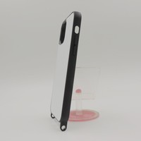 Pour 15/15 Pro Max 2D Sublimation vierge TPU hybride PC couverture arrière conception sportive antichoc coque de téléphone étui sangle lanière accrocher