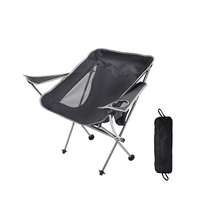 Chaise de camping pliable à prix abordable, design moderne, pour pique-nique en extérieur, chaise demi-lune avec porte-gobelet