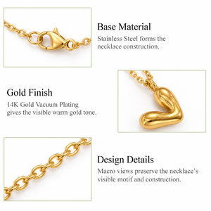 Collar con Colgante en Forma de V, Acero Inoxidable, Chapado en Oro de 14K al Vacío, Opciones de Color Dorado y Plateado - Product Image 4