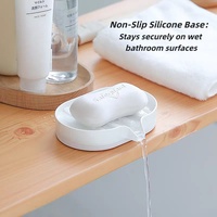Jabonera de Plástico 100% PET con Diseño de Drenaje, para Hotel, Hogar, Baño, Color Personalizado, Gran Venta
