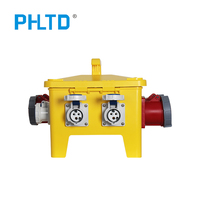Boîte de distribution de prises de courant PHLTD jaune, pratique, à commande électrique, triphasée, ignifuge, multifonctionnelle