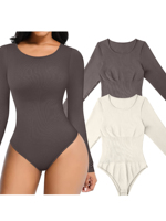 Nueva llegada de ropa de mujer de manga larga de entrenamiento Fitness & Yoga Wear Gym Yoga Bodysuits