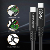 Câble coaxial certifié USB-IF Type-C USB4 Gen2 5A 20 Gbps 100 W de charge double, vidéo 8K 30 Hz et 4K 60 Hz