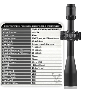 Lunette tactique Discovery HD-GEN2 4-24X50SFIR à premier plan d'optique, avec viseur optique éclairé - Product Image 4