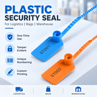 Étiquette de sécurité en plastique numérotée personnalisée anti-effraction, attache de cargaison à serrage progressif ST-PS-3001