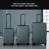 Valise en Makrolon allemand directement de l'usine, cadre en aluminium, roues silencieuses Hinomoto, logo personnalisé OEM
