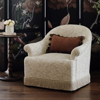 Fauteuil simple Geju A184 en PU, style rétro français vintage, pour salon, petit appartement, mobilier de maison, design original