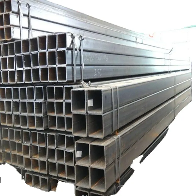 Q235 Q195 Q345 S275JR tubo quadrato/rettangolare zincato made in china tubo quadrato in acciaio prezzo per tonnellata