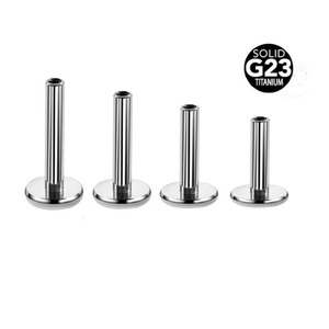 ฐานเจาะร่างกายแบบเกลียวในทำจากไทเทเนียม G23 |   ต่างหูแบบแท่งสำหรับเจาะริมฝีปาก แบบไม่ก่อให้เกิดอาการแพ้ มีหลายขนาด - Product Image 3