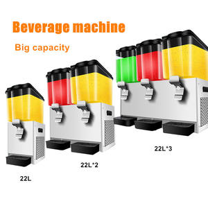 Máquina de Bebidas, Máquina de Jugos Congelados, Máquina de Bebidas Comercial de 3 Tanques y 22L - Product Image 2