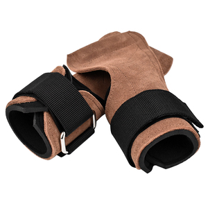 Protège-paumes en cuir de vachette antidérapants pour musculation avec boucle pour doigts pour barre de traction unisexe personnalisable PD - Product Image 3
