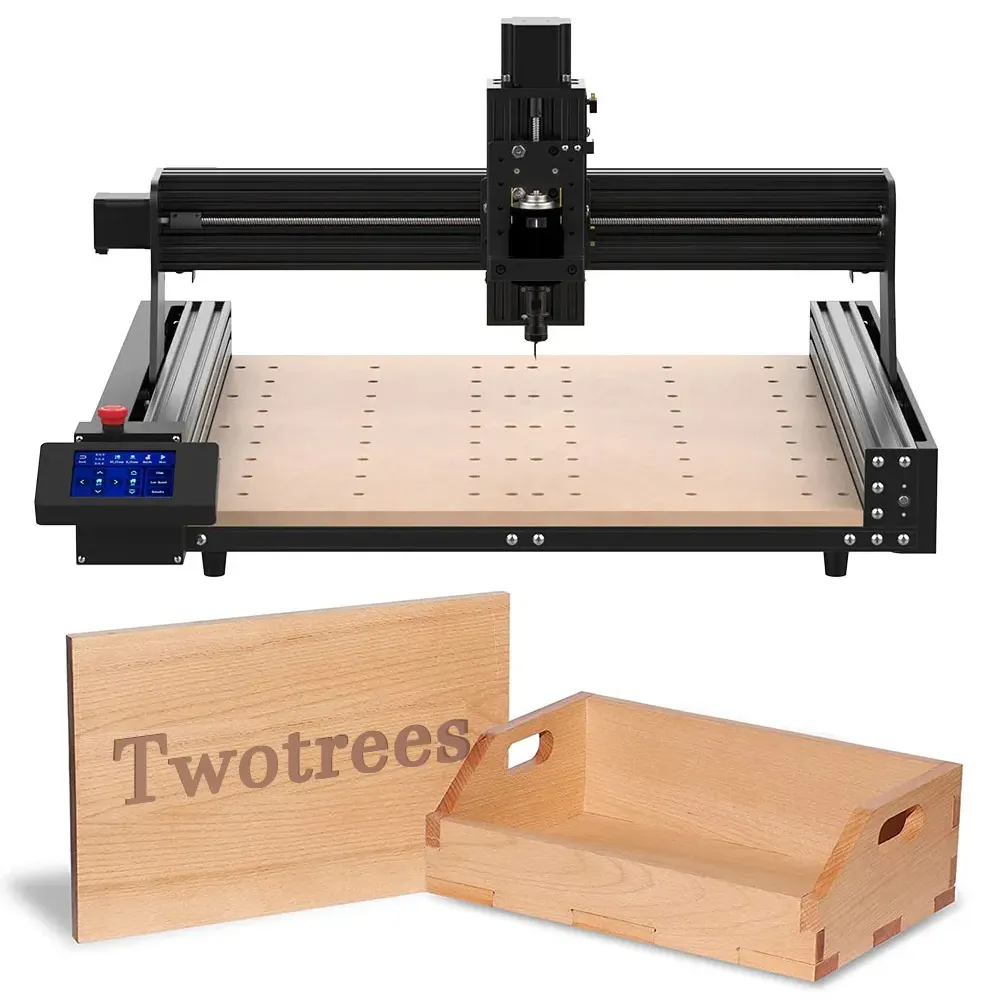 Twotrees TTC450 Máquina CNC 3 eixos Kit de roteador de madeira GRBL Controle para gravador para carpintaria PCB PVC Fresagem Gravação Escultura