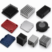 Usinage CNC 3D personnalisé en alliage d'aluminium 6061, dissipateur thermique, tolérance +/-0,005 mm, service de pièces usinées CNC