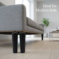 Pieds de canapé ronds en plastique modernes, 50x40x160mm, adaptés à la production OEM par les fabricants de meubles, expédiés sous 3 jours