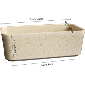 <span class=keywords><strong>Pot</strong></span> de fleur <span class=keywords><strong>rectangulaire</strong></span> écologique en fibre de <span class=keywords><strong>bambou</strong></span> biodégradable multi-usages <span class=keywords><strong>pour</strong></span> le jardinage intérieur/extérieur - Product Image 2