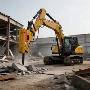 Brise-roche hydraulique universel TUOSHI monté sur excavatrice, pression 160-180 bars, impact 400-600 bpm, pour excavatrices de 1 à 50 tonnes - Product Image 5