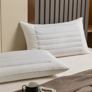 Coussin en plumes artificielles en coton biologique, simple ou double couche, de qualité hôtelière avec rembourrage en <span class=keywords><strong>duvet</strong></span>, portable pour chambre à coucher - Product Image 3