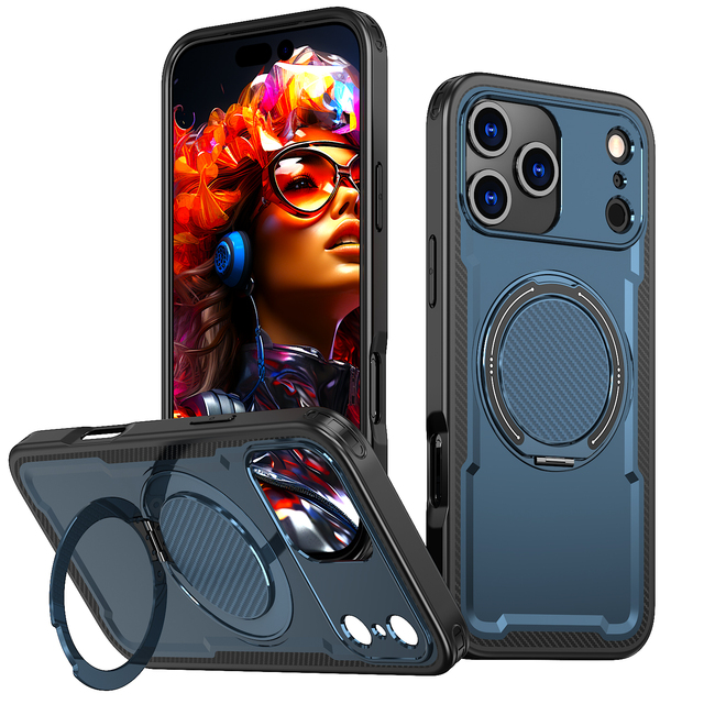 Magnetic Bracket Phone Case for iphone 17 16 15 Pro Kickstand Shockproof protection Mobile Case for iPhone 14 13 12