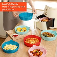 Accessoires de cuisine moule en silicone pour friteuse à air paréutilisable friteuse à air pot en silicone doublures pour friteuse à air paquet de 2