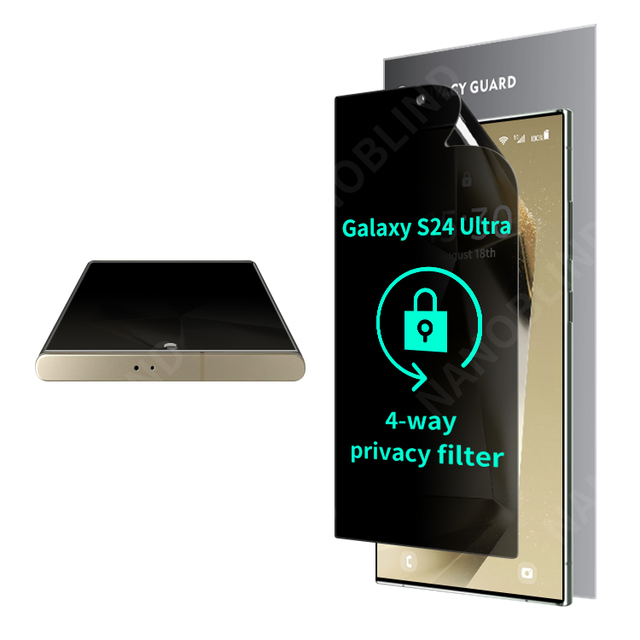 Case Friendly 4 Way Anti Peeping Matte PET Screen Protector Privacy Filter for Samsung S24 Ultra Nano Shockproof Screen Film