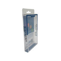 Boîte d'emballage personnalisée en PVC PET transparent imprimé avec logo pour étui de téléphone portable, appareil photo et écouteurs, avec crochet en plastique transparent