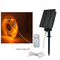 Tira de Luces LED Solares con Control Remoto, 8 Modos, Regulable, Temporizador, IP65 Impermeable, Recargable por USB, 5m-52m, 2700K-6000K, RGB, para Exteriores y Patios