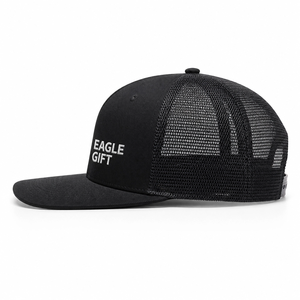 Flat Brim <b>Mesh</b> Rear Snap-adjustable Promotional Hat Custom Embroidery Printed Foam Factory Custom Adult Structured - Product Image 1