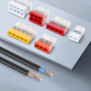 Connecteur Push-in <span class=keywords><strong>double</strong></span> étage six ports EU2.5-426, 1 entrée 5 sorties, boîtier transparent pour câblage compact d'armoires de commande - Product Image 2