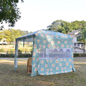 Cabane de plage chic à imprimé marguerite avec rideau latéral - Auvent aéré facile à installer avec poche de rangement pour <span class=keywords><strong>location</strong></span> de plage haut de gamme - Product Image 2