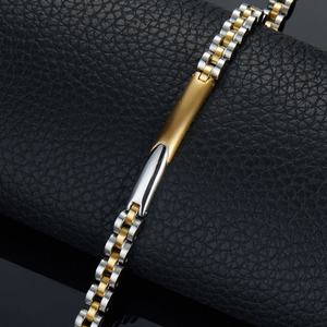Custom <b>Men</b> Bracelet Luxury Non Tarnish 14k 18k Gold Plated 316l Stainless Steel Bracelet <b>for</b> <b>Men</b> - Product Image 2