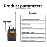 Système de monitoring intra-auriculaire professionnel EX4 IEM, moniteur multi-bodypack 4 canaux avec moniteur sans fil intra-auriculaire pour scène dédiée