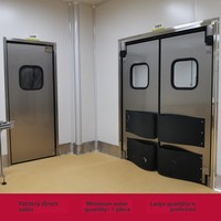 Puerta Doble Abatible Personalizable de Acero Inoxidable 304 con Cierre Automático, Anticolisión, Resistente a Impactos de PE y PVC