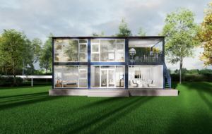 Casa Container di Lusso con Pareti in Vetro da 20/40 Piedi, Casa Prefabbricata Modulare Smontabile, Ufficio Mobile, Caffè, <span class=keywords><strong>Ristorante</strong></span> con Bagno e Cucina - Product Image 2