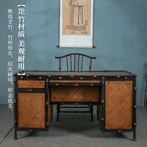 Tang Style Bamboo Office <b>Desk</b> With Drawer Computer <b>Desk</b> <b>Study</b> <b>Desk</b> Tea Table - Product Image 4