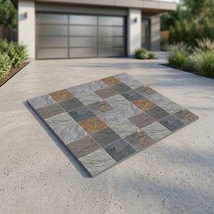 Dalles de stationnement en porcelaine haute résistance Vistaar Premium Firebrick 40x40cm, imperméables, pour sols extérieurs de centres commerciaux - Product Image 4
