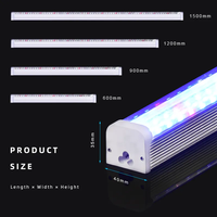 Lampu Tanam LED 120cm 3 Baris 45w Spektrum Penuh UV LED Tube Merah 660nm Pemasangan Mudah