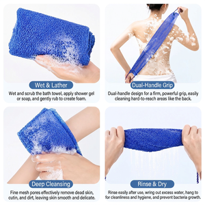 Toalla Exfoliante de Doble Cara para Baño Africano, Cepillo para Espalda, para Limpieza Corporal y Uso en la Ducha - Product Image 3
