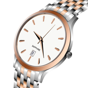 private brand unisex stainless steel auto date quartz <b>watches</b> ultra thin elegant waterproof <b>watches</b> for men and lady - Product Image 3
