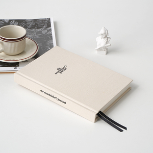 Rivestimento in tessuto di lino personalizzabile con copertina rigida A5 quotidiano di auto-riflessione e crescita - Product Image 4