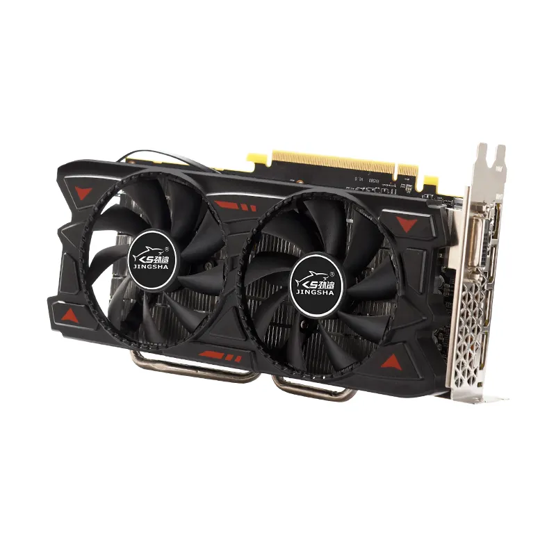 Kartu grafis RX 580 8GB, kartu grafis GPU AMD Radeon RX580 8GB layar Video Game komputer VGA DVI