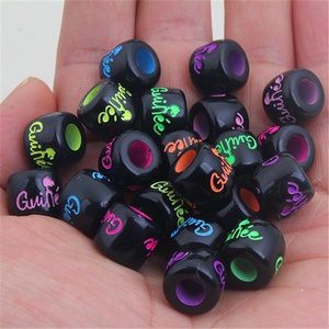 Hạt cườm acrylic nhiều màu lỗ lớn làm thủ công Lingxing LQ976 30 chiếc trang trí tóc tết, làm đồ trang sức tự làm cho bé gái - Product Image 5