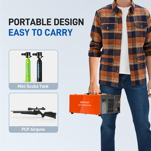 Compresseur d'air double puissance 4500 PSI 220V 110V 350W avec arrêt automatique, remplissage rapide et ventilateur de refroidissement pour bouteilles de plongée PCP - Product Image 6