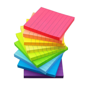 Notas Adhesivas Fluorescentes con Líneas, 76x76mm, 45 Hojas, 8 Colores, Reposicionables, Blocs de Notas de Alta Calidad para Oficina - Product Image 3