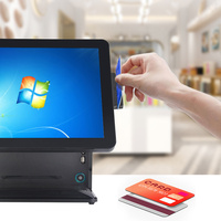JSJ-Caja registradora con WiFi NFC 2G/4G/64G, sistema POS de doble pantalla, Intel I3 de doble núcleo, táctil de 10 puntos, 1 año de garantía