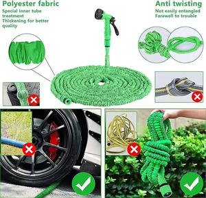 Expandable Garden 25ft to 150ft Flexible High-Pressure Watering Tube Gun for Use - Product Image 3