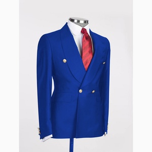 Navy Blue Peak Collar 2 <b>Button</b> Fashion Leisure Men <b>Suit</b> High Quality Custom <b>Suit</b> - Product Image 1