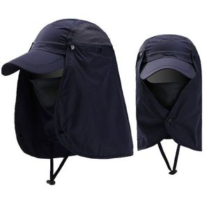 Casquettes de baseball détachables respirantes et imperméables pour hommes et femmes Casquettes de pêche d'été pour l'extérieur avec protection contre les UV - Product Image 4