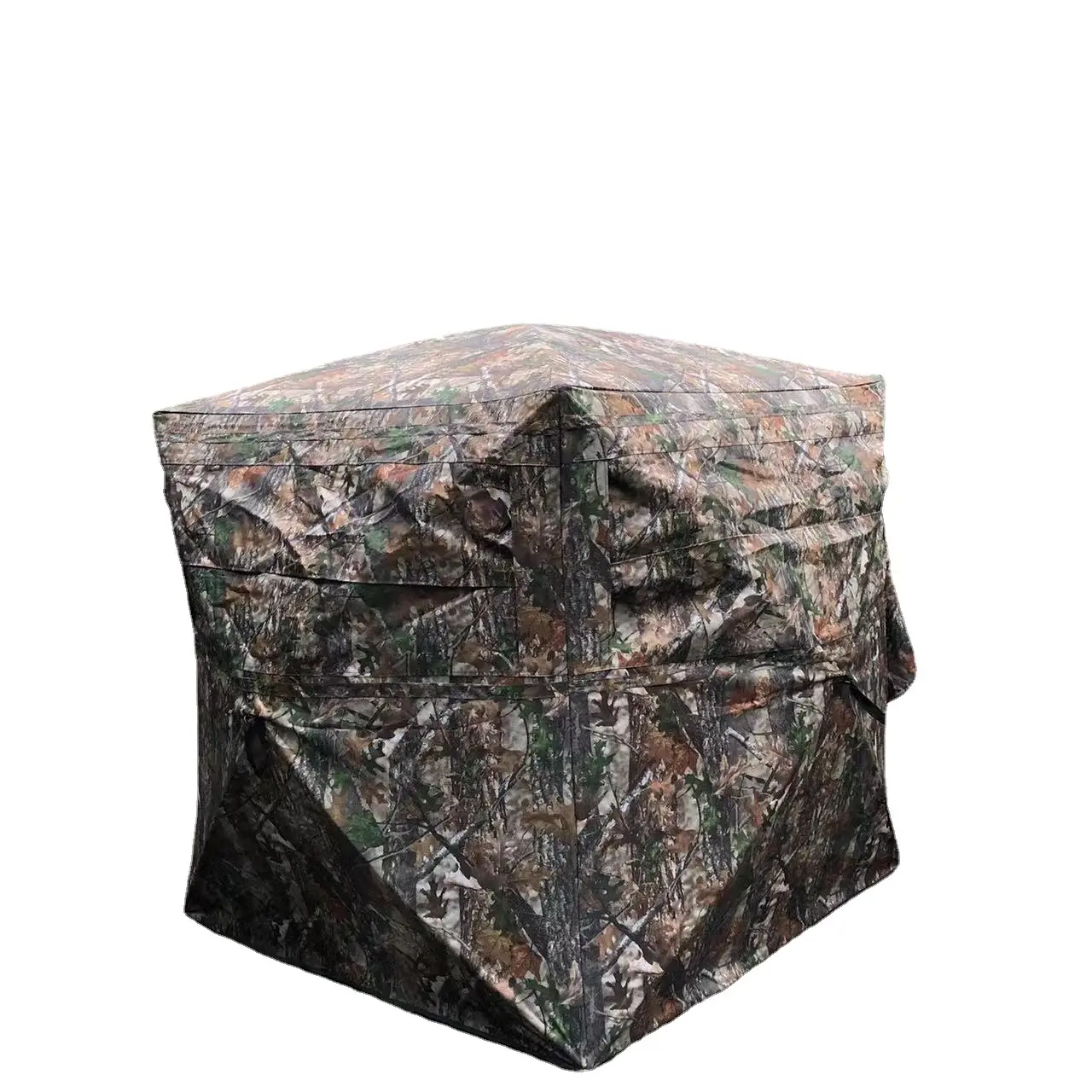 Hunting 2-3 Person Portable Duck Camouflage See Through Blind Ground And Chair Hide Canvas Wall Through Inflatable Tent