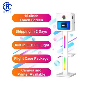 Coque de photomaton numérique T12 LED en métal blanc avec écran LCD, filtre Glam et support pour appareil <span class=keywords><strong>photo</strong></span> reflex numérique - Product Image 1